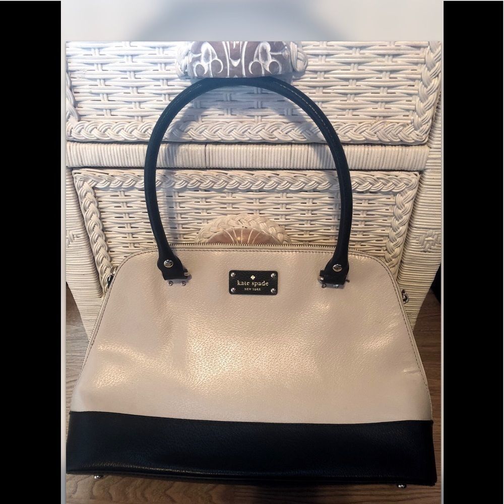 Kate spade Rachelle colorblock cream and black